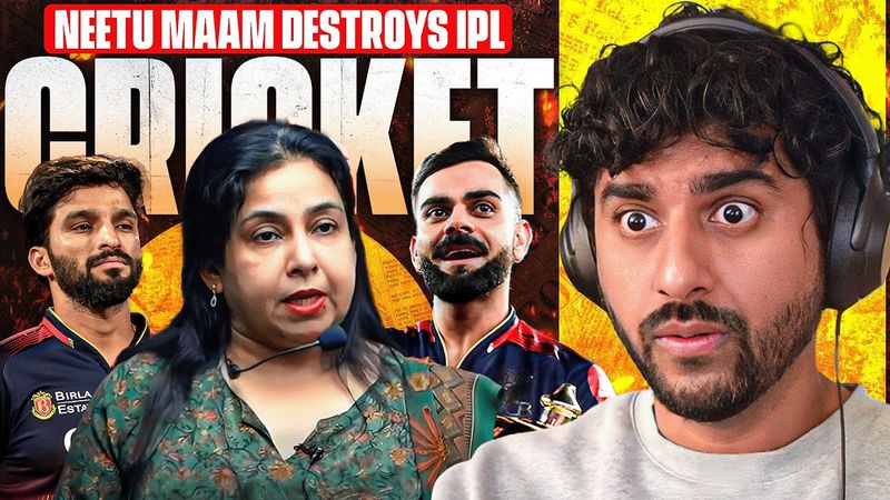 Neetu mam destroys IPL cricket and RCB victory