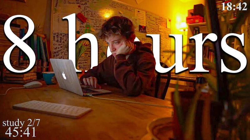 LIVE | 8-HOUR study with me 📚⛈️ rain sounds & pomodoro timer 60 & 10