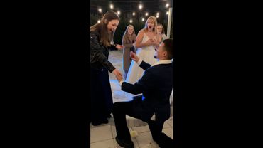 Surprise proposal steals the show during wedding
