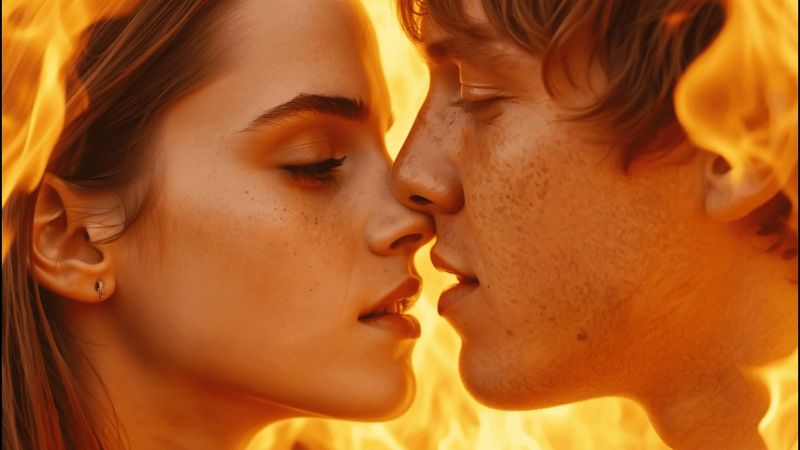 Ron and Hermiona: With you, I’m warm through it all. (Romione)