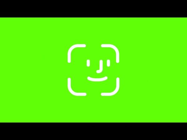 Apple Face ID chromakey/green screen (hd)