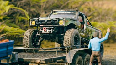 Rc Crawler Traxxas TRX4 TOYOTA Hilux on Trailer RC4WD TF2 LC70 Off Road 4x4 Rc Cars
