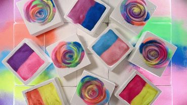 ASMR🍭30 Block Colorful Sand Party | 10K Subs Celebrate Part 3 | Gym Chalk Crush | Sleep Aid | GC2+1