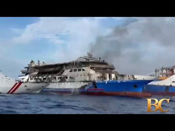 568 people survived after an Indonesian passenger ferry caught fire at sea