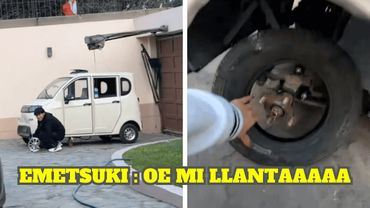 LE ROBAN LA LLANTA AL CARRO DE EMETSUKI