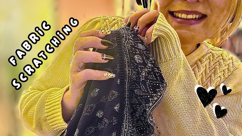 ASMR Fabric Scratching | Mic Scratching & Rubbing | Fabric ON the mic | Whispering for Sleep 💤