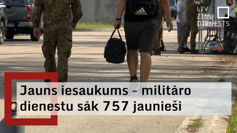 Valsts aizsardzības dienestu sāk 757 jaunieši