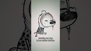 Drawing Asya in her winter clothes