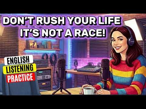 English Listening Practice For Beginners and Intermediates| DON’T RUSH YOUR LIFE, IT’S NOT A RACE!