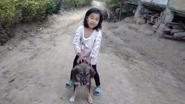 Riding a dog 🐕 for a horse 🐎🐴.