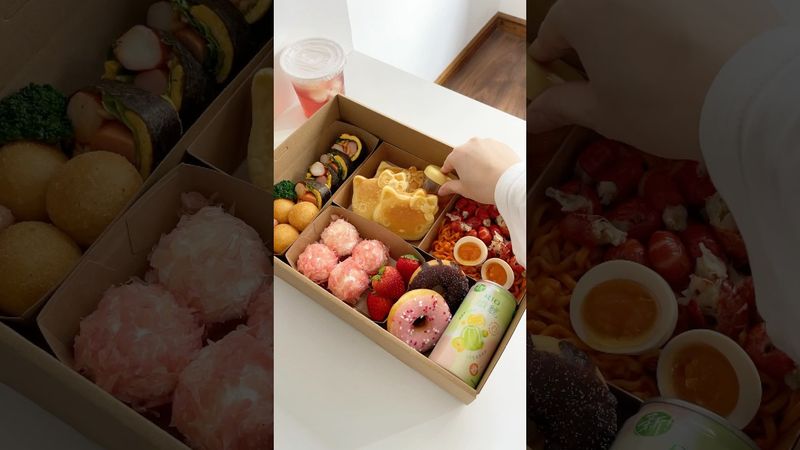 Make lunchbox for my bestie #asmr #food #lunchbox #asmrfood #lunch #satisfying #bestie