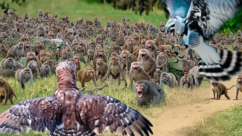 1000 ОБЕЗЬЯН против 2 ПТИЦ! Эта битва шокировала ученых!