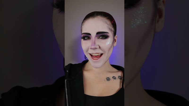 Monster High Elissabat Makeup🖤 #makeup #monsterhigh #elissabat #makeuptutorial  #cosplaymakeup