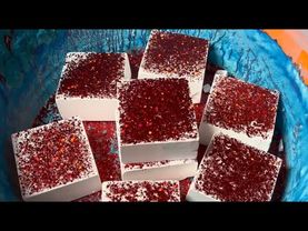 Pasted Bowl with Fresh Chalk with Red Glitter