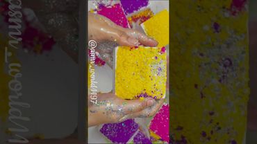 Yellow Holi #rainbowsoap #oddlysatisfying #relax #crushingtime #soap #crunchycrumbles