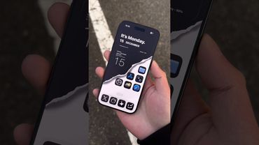 Black & White Ripped Wallpaper with simple info widgets. #iphonesetup  #iphonecustomization