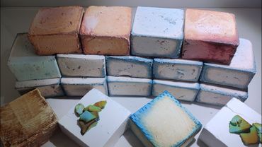 大场面各种质感粉笔积木#Delicious gym chalk