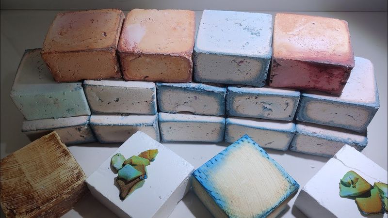 大场面各种质感粉笔积木#Delicious gym chalk