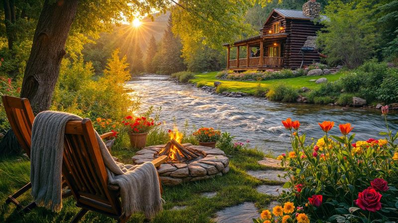 Calm Your Mind in Spring Forest Riverside: Soothing Campfire & Nature Ambiance for Relaxing