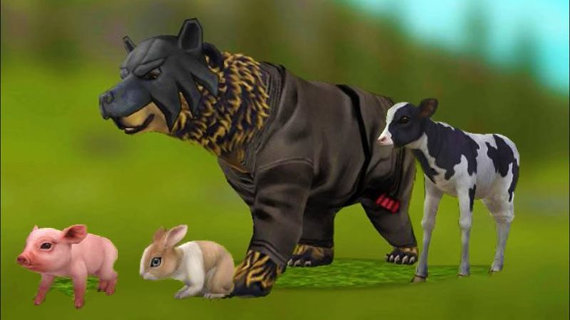 Мои новые петы: поросенок, теленок и кролик в WildCraft #58