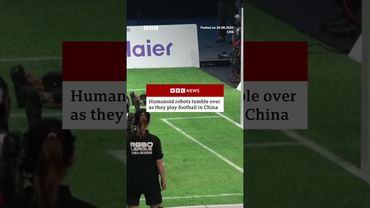 Humanoid robots competed at a robot football tournament in Beijing, China. #China #Football #BBCNews