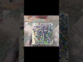 Glittery Block #relax #oddlysatisfying #satisfying #soap #slime #dyedgymchalk #gymchalkasmr #asmr
