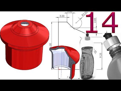 14-Project 55| Detergent Bottle 1|SolidWorks Tutorial: nozzle