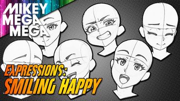 HOW TO DRAW SMILING HAPPY EXPRESSIONS (Real Time)