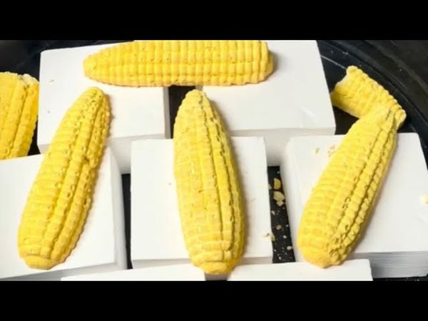 Fresh White Chalk with Oily Yellow Corn