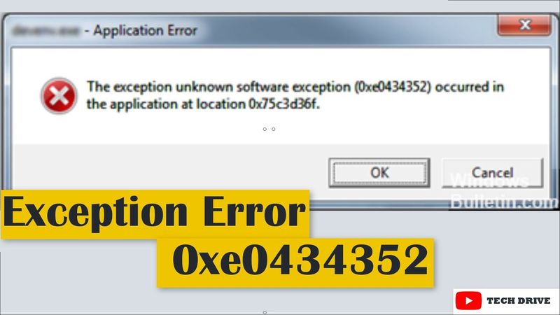 The Exception Unknown Software Exception 0xe0434352 Error |   Solved 💯% -  2022