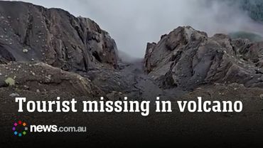 Tourist plunges into massive volcano in Indonesia