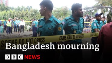 Bangladesh day of mourning after jet crashed into school | BBC News