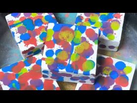 Fresh Chalk Splattered with Dye