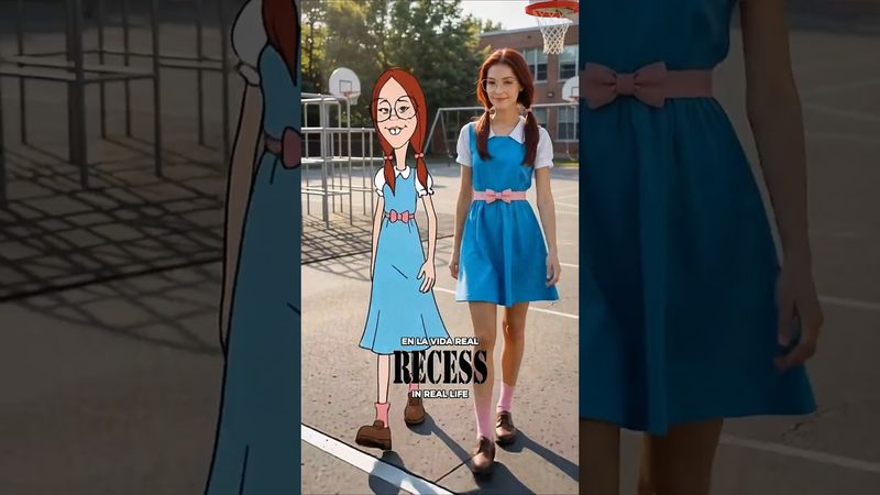 RECESS IN REAL LIFE 😱🎒 This is how our childhood crew would look!#disney #livingcartoon