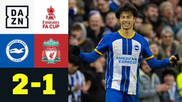 90+2: Mitoma zaubert! Angstgegner Brighton wirft Reds raus: Brighton - Liverpool 2:1 | FA Cup | DAZN