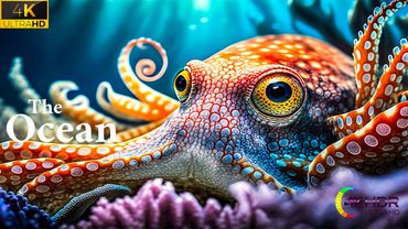 The Colors of the Ocean 4K Octopus, Underwater Wonders + Relaxing Music  4K Relaxation Video