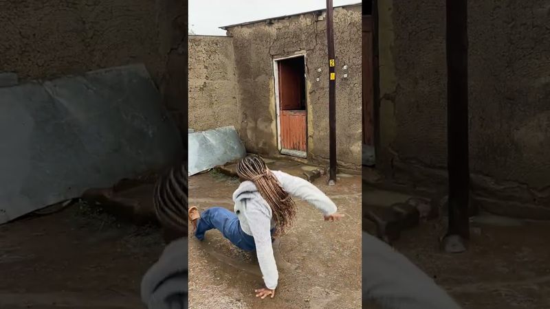 Dancing Lady Slips in Mud, Falls, and Fails to Get Up Over and Over