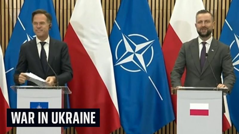 NATO boss Mark Rutte and Polish defence minister hold news conference  | Watch live