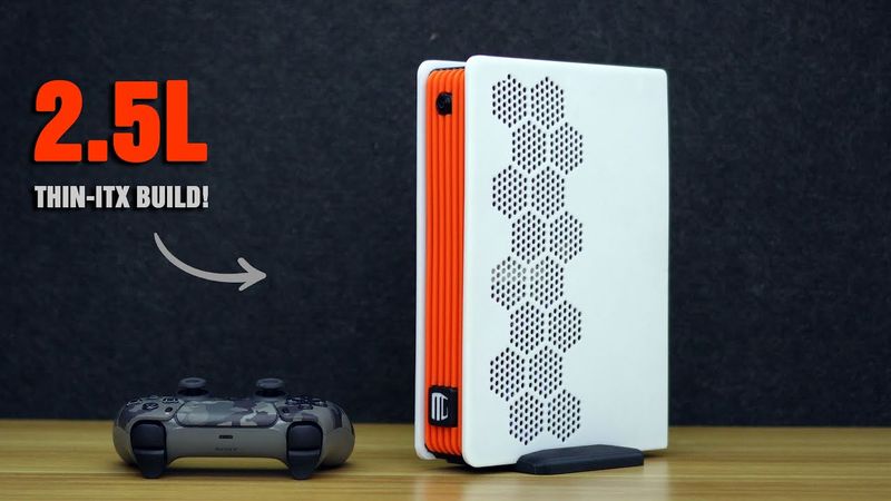 2.5L Thin-ITX build: PS5 too big so I 3D-printed a small one