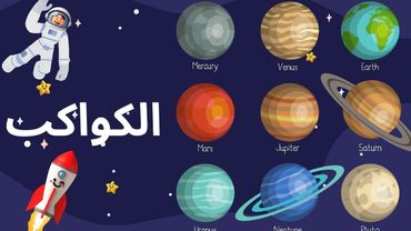 كواكب المجموعة الشمسية للاطفال 🌍🌞 | اسماء و ترتيب و شكل الكواكب باللغة العربية | رحلة الي الفضاء 👽🪐