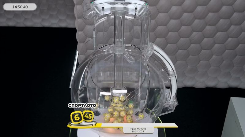 Столото представляет | Лотерея «Спортлото «6 из 45». Тираж №14942  от 30.07.2025 г.