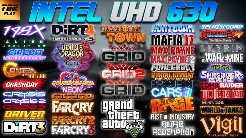 43 GAMES tested on Intel UHD 630 iGPU