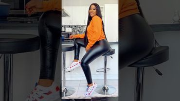 Highlight Your Curves in Leather & Spandex Leggings | Leather Pants Casual Cool Outfits