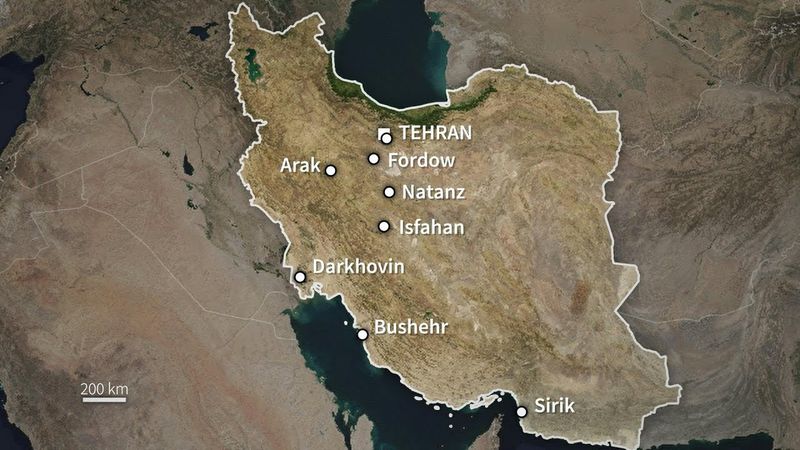 ANIMATED MAP - Main known sites of the Iranian nuclear programme | AFP