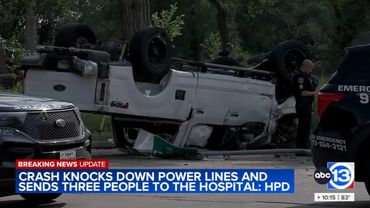HFD says 3 hospitalized in crash with downed power lines in SW Houston