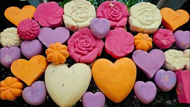 Crunchy Crispy Colourfull Collab/W @bombastikasmr | ASMR | Satisfying Crushing 🩷🧡💜🤍 #gymchalkasmr