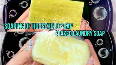 Мыление хозяйственного мыла/soaping of household soap◾️ soaked laundry soap🧼🫧