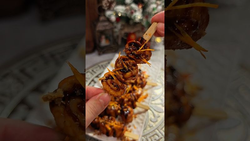 Закусочные шашлычки Том Ям 🍖🍊 #закуска #закуски #шашлычки #закусканановыйгод