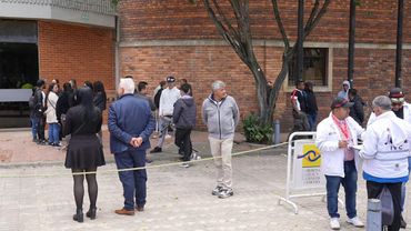 Bogota forensics building where body of Colombian presidential hopeful is held | AFP