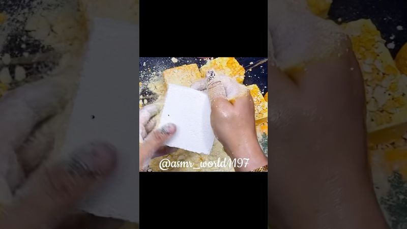 Homemade Blocks #oddlysatisfying #crushingtime #relax #rainbowsoap #cornstarch #satisfying #crunchy